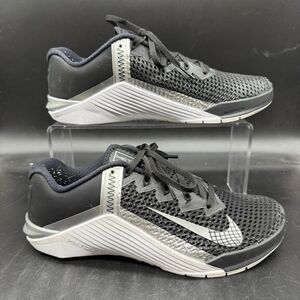 Nike Womens Size 8 Metcon 6 Black Running Shoes Sneakers AT3160-010 Crossfit Gym